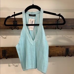 Never worn teal American Apparel crop sweater top